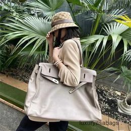 Designer Handbags Fashion 50cm Totes bags 50cm Handbags High Capacity Genuine Leather Bag 2023 New Business Luggage Bag Black Silver Large Bag Shoulde WN-NWJL