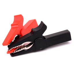 STONEGO 4Pcs/Set 55mm Alligator Clip Banana Plug Test Probes with 4mm Banana Plug Cable Clips for Red Black Test Accessories