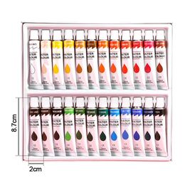 24Colors Artist Supplies For Canvas Mat Panel Paper Colour Art Acrylic Paint Painting Paint Drawing Board