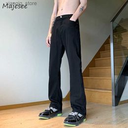 Men's Jeans S-3XL Black Jeans Men Denim Trousers High Street American Teens Handsome Summer Slim Vintage Y2k Clothes New Fashion Cool L49