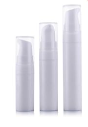 5ml 10ml 15ml White Airless Lotion Pump Bottle Empty disposable Sample and Test Container Cosmetic Packaging bottles tube7413125