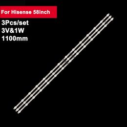 3pcs 1100mm Led Backlight Strip for Hisense 58inch HD580X1U91+2019092501-APT-HXLB19101 LB58007 V0 58R6E3 58R6000 58H6500G