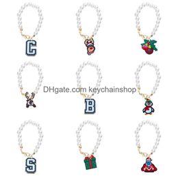 Keychains Lanyards Christmas Letter Charm Accessories For 40Oz Cup And Simple Modern Tumbler With Handle Sile Key Chain Drop Delivery Otpal