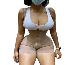 Fajas Women039s Shapewear Hook and Eye Closure Tummy Control Adjustable Crotch Open Bust Bodysuit Thigh Trimmer Corset K 2201126978689