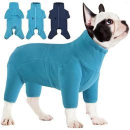 Dog Apparel Winter Coat Thick Warm Pullover Fleece Pajamas Onesie Turtleneck Windproof Full Cover Pet Jumpsuit For Medium Large Dogs