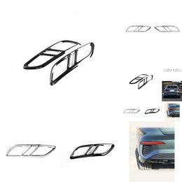Metal Sport Titanium Black Sier Tail Throat Vent Trim Cover Modification Accessories for Audi A3 8Y Sedan/hatchback 2020 2021