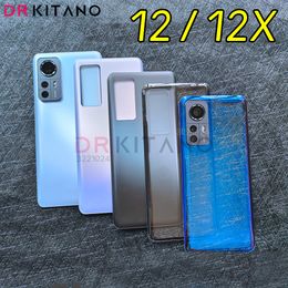 Clear Back Cover For Xiaomi 12 12X Battery Cover Glass Panel Rear Housing Door Case Replacement+Adhesive 2201123G 2201123C