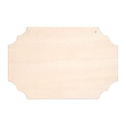 2PCS Unfinished Wood Crafts Blanks Rectangle-Shaped Wood Ornaments Plaques Wood Sign For DIY Hanging Decorations