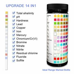 7/14/15-in-1 Drinking Water Test Strip PH Bromine Nitrate Water Quality Test For Aquarium Fish Tank Pool Water Test Strip