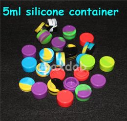 boxes Silicone Non stick Wax Containers Food grade 42 Colours 3mL 5mL 7mL mini Dab Waxy Jars Concentrate Case FDA approved3552994