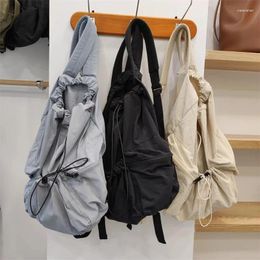 School Bags Drawstring Backpack Women Canvas Fashion Shoulder Bag For Teenager Girls Travel Feminina Backapck Female 2024