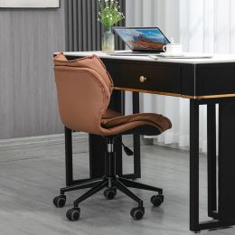 Ergonomic Rotary Lifting Computer Chair:Sedentary Office Chair with Curved Backrest and Makeup Chair Functionality