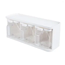 Storage Bottles 3 Grids Kitchen Seasoning Box Multifunctional Japanese Container For Cafes Home Baking Kitchens Restaurant