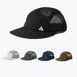 Ball Caps Japanese Cap Men's And Women's Tooling Five-panel Sheet Hat Summer Thin Breathable Baseball Net Sports Camping