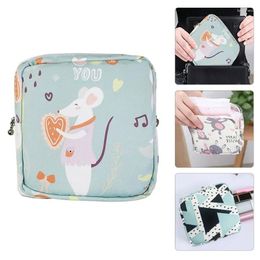 Storage Bags 1PC Women Sanitary Napkin Tampon Bag Cute Girls Towel Coin Purse Sundries Cosmetics Case Pouches