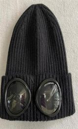 Two Lens Glasses Goggles Beanies Men Knitted Hats Skull Caps Outdoor Women Uniesex Winter Beanie Black Grey Bonnet Gorros207Q6650924