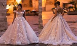 Gorgeous Full Lace Wedding Dresses Sexy Off Shoulder Backless With Button Covered Appliques Summer Bridal Gowns Plus Size BC111331674015