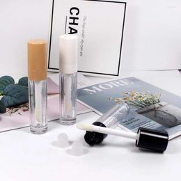 Storage Bottles Spot Transparent White Large Brush Rod Lip Color Tube 8ml Cosmetics Black Lid Thick Oil Glaze Split Bottle