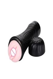 Male Masturbator Vibration Pocket Pussy Real Vagina Oral Masturbation Cup Flashlight Shape Man Adult Vagina Sex Toy for Men X2476663