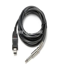 Black 10FT Electric Guitar USB Link Cable Adapter Record To Computer For PCMAC2168525