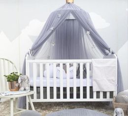 Baby Mosquito Net Bed Canopy Curtain Around Dome Mosquito Net Crib Netting Hanging Tent for Children Baby Room Decoration Pogra7504554