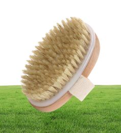50pcs Dry Skin Body Face Soft Natural Bristle Brush Wooden Bath Shower Brushes SPA without Handle Cleansing3546837
