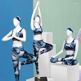 Decorative Plates Clothing Store Window Model Female Full Body Sports Fitness Sitting Dummy