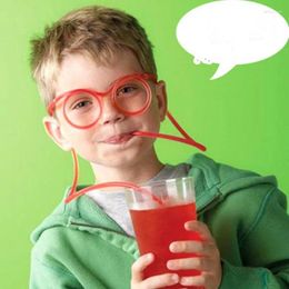 Drinking Straws Glasses Straw Fun Novelty Soft Tube Flexible Unique Kid Adult Funny F20243632