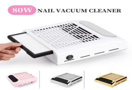 Professinoal 80W Nail Dust Collector Fan Vacuum Cleaner Manicure Machine With Filter Strong Power Salon Nails Art Equipment88034256375061