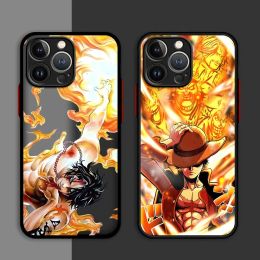 O-One Piece Anime Phone Case for Apple iPhone 15 Pro Max 13 14 Plus 12 Mini 11 Pro XR 8 SE 7 6S XS MAX Matte Shockproof Cover