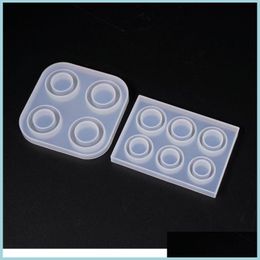Moulds Band Rings Sile Resin Mould Mti Size Clear Jewellery Mod Flexible Diy Circle 4 6 14 Cavity Drop Delivery Tools Equipment Dhhdc