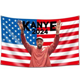 3x5ft American Rapper Singer Kanye Flag Kanye West Life of Pablo Hands In The Air College Dorm Banner