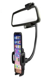 Universal 360° Car Rearview Mirror Mount Stand Holder Cradle For Cell Phone GPS Cell Phone Mounts Holders2476040