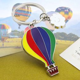 Hot Party Favour Air Balloon Keychain Key Ring For Women Men Handbag Accessories DIY Handmade Jewellery Gifts 0412