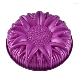 Baking Moulds 10 Inch Round Sunflower Silicone Birthday Cake Pans Handmade Bread Loaf Pizza Toast Tray Moulds