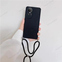 Crossbody Lanyard Case For OPPO Reno 10 Pro Plus 9 8 7 6 5 Pro Plus Lite 10x zoom 8T 8Z 7Z Protective Camera Lens Soft Cover