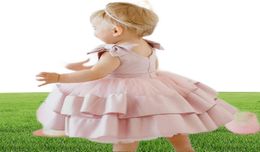 Girl039s Dresses Born Baby Bownot Dress 1 Year Girls 2nd Birthday Tutu Christening Gown Wedding Baptism Clothes Infant Party We6221530