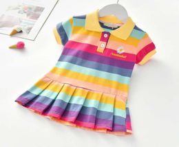 kids designer clothes girls summer cotton fashion polo dress middle and little girls clothing3295108
