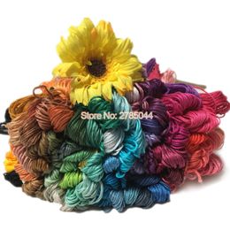 Sanbest 100 Pieces Multi-color Cross Stitch Thread Shiny Embroidery Thread Crafts Floss Sewing Threads Hand Knitting TH00038