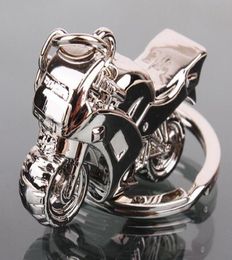 3D Model Motorcycle Key Ring Chain Motor Silver Keychain New Fashion Cute Gift 10pcs62099487044097