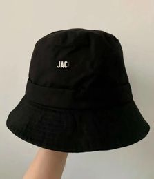 Fashion designer Jacqu bucket hat caps for woman man Le bob Gadjo solid Colour hats metal letter logo wide brim hat3488393