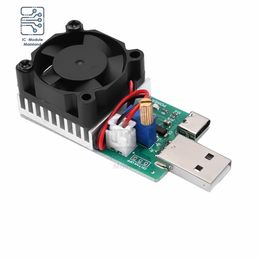 USB Load Tester Electronic Load Test Resistor Module 22.5W USB and C Type Interface Adjustable Constant Current with Cooling Fan