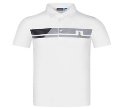 Spring Summer New Men Short Sleeve Golf T Shirt White or Black Sports Clothes Outdoor Leisure Golf Shirt SXXL in Choice ship6142310