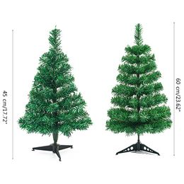 Artificial Christmas Tree PVC Pine Tree Metal Stand for Indoor Office Outdoor Home Party Holiday Decor 2024 New Year Kid