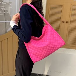Quilted Shoulder Bag for Women Padded Puffer Tote Bag Luxury Puffy Handbags Brand Casual Top Handle Shopper Purse Women's Bags