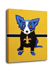 Art Animal Oil Painting Print On Canvas Modern Wall Art Modular George Rodrigue Blue Dog Wall Pictures For Living Room Deco G0503478188