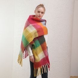 Tassel Shawl Wraps Travel Poncho Blanket Plaid Scarf Winter Warm Cashmere Women Long Pashmina Foulard Female Scarves Lady T165