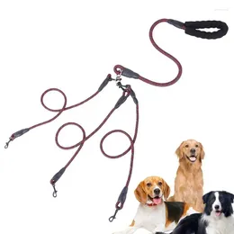 Dog Collars Heavy Duty 3 Leash Pet Traction Rope Strong Safety Lead Leashes With 360 Swivel Device And Padded Handle No Tangles