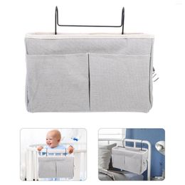 Storage Bags Pocket Organizer Pouch Bedside Fabric Hanging Basket Sundries Glasses Bag Dorm Books Holder Student