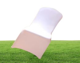 50100Pcs Universal White Stretch Polyester Lycra Chair Covers Spandex for Weddings Party Banquet el Dining Office Decoration T3461085